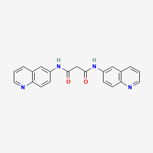 molecular formula C21H16N4O2 B5223333 N,N'-di-6-quinolinylmalonamide 