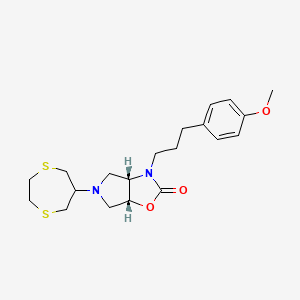 (3aS*,6aR*)-5-(1,4-dithiepan-6-yl)-3-[3-(4-methoxyphenyl)propyl]hexahydro-2H-pyrrolo[3,4-d][1,3]oxazol-2-one