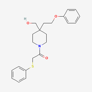 molecular formula C22H27NO3S B5223377 {4-(2-phenoxyethyl)-1-[(phenylthio)acetyl]-4-piperidinyl}methanol 
