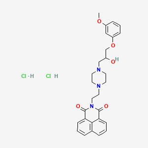 molecular formula C28H33Cl2N3O5 B5223390 2-(2-{4-[2-hydroxy-3-(3-methoxyphenoxy)propyl]-1-piperazinyl}ethyl)-1H-benzo[de]isoquinoline-1,3(2H)-dione dihydrochloride 