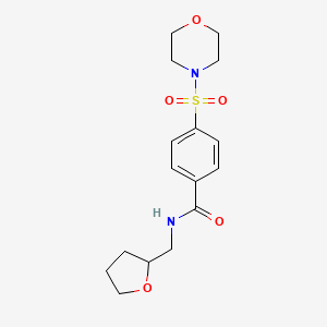 molecular formula C16H22N2O5S B5223391 4-(4-morpholinylsulfonyl)-N-(tetrahydro-2-furanylmethyl)benzamide 