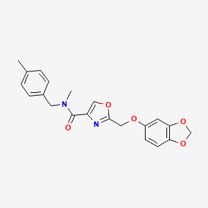 2-[(1,3-benzodioxol-5-yloxy)methyl]-N-methyl-N-(4-methylbenzyl)-1,3-oxazole-4-carboxamide