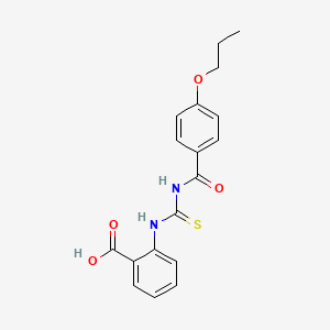 2-({[(4-propoxybenzoyl)amino]carbonothioyl}amino)benzoic acid