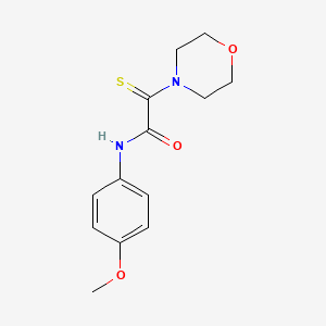 molecular formula C13H16N2O3S B5223471 N-(4-methoxyphenyl)-2-(4-morpholinyl)-2-thioxoacetamide 