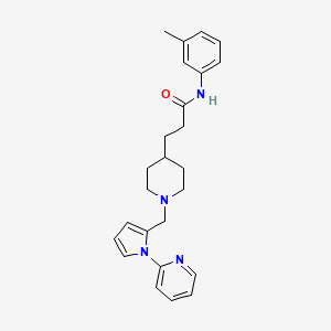 molecular formula C25H30N4O B5223482 N-(3-methylphenyl)-3-(1-{[1-(2-pyridinyl)-1H-pyrrol-2-yl]methyl}-4-piperidinyl)propanamide 