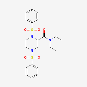 N,N-diethyl-1,4-bis(phenylsulfonyl)-2-piperazinecarboxamide