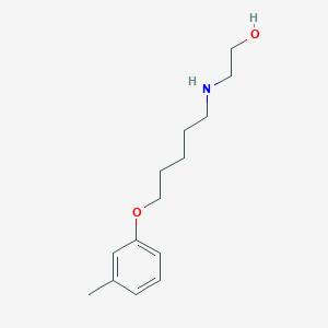 molecular formula C14H23NO2 B5223495 2-{[5-(3-methylphenoxy)pentyl]amino}ethanol 