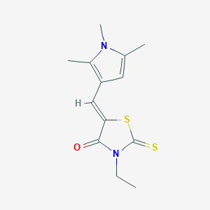 3-ethyl-2-thioxo-5-[(1,2,5-trimethyl-1H-pyrrol-3-yl)methylene]-1,3-thiazolidin-4-one