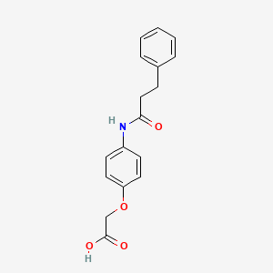 molecular formula C17H17NO4 B5223512 {4-[(3-phenylpropanoyl)amino]phenoxy}acetic acid 