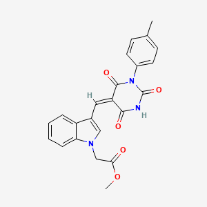 methyl (3-{[1-(4-methylphenyl)-2,4,6-trioxotetrahydro-5(2H)-pyrimidinylidene]methyl}-1H-indol-1-yl)acetate