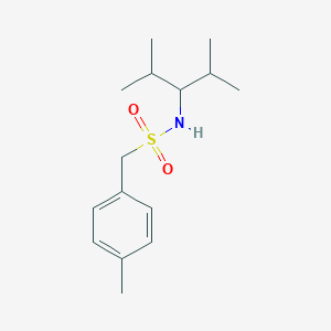molecular formula C15H25NO2S B5223531 N-(1-isopropyl-2-methylpropyl)-1-(4-methylphenyl)methanesulfonamide 