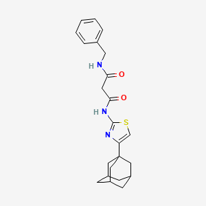 molecular formula C23H27N3O2S B5223544 N-[4-(1-adamantyl)-1,3-thiazol-2-yl]-N'-benzylmalonamide 