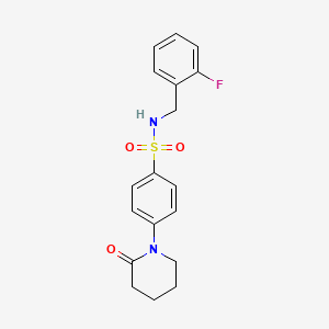N-(2-fluorobenzyl)-4-(2-oxo-1-piperidinyl)benzenesulfonamide
