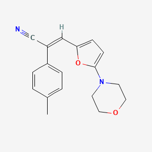 2-(4-methylphenyl)-3-[5-(4-morpholinyl)-2-furyl]acrylonitrile