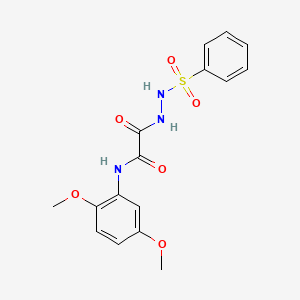 molecular formula C16H17N3O6S B5223565 N-(2,5-dimethoxyphenyl)-2-oxo-2-[2-(phenylsulfonyl)hydrazino]acetamide 