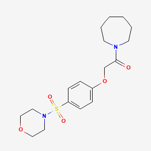 molecular formula C18H26N2O5S B5223567 1-{[4-(4-morpholinylsulfonyl)phenoxy]acetyl}azepane 