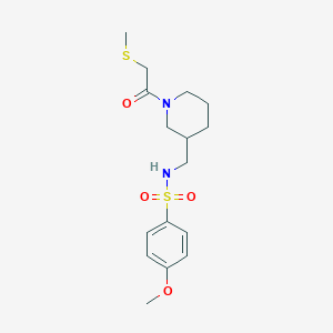 4-methoxy-N-({1-[(methylthio)acetyl]-3-piperidinyl}methyl)benzenesulfonamide