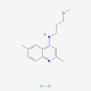 molecular formula C15H21ClN2O B5223576 N-(3-methoxypropyl)-2,6-dimethyl-4-quinolinamine hydrochloride 