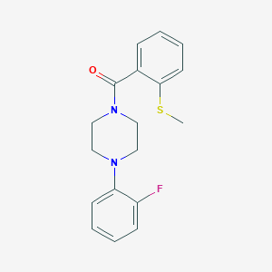 1-(2-fluorophenyl)-4-[2-(methylthio)benzoyl]piperazine