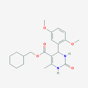 cyclohexylmethyl 4-(2,5-dimethoxyphenyl)-6-methyl-2-oxo-1,2,3,4-tetrahydro-5-pyrimidinecarboxylate