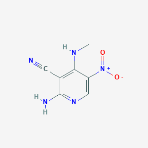 molecular formula C7H7N5O2 B5223640 2-amino-4-(methylamino)-5-nitronicotinonitrile 