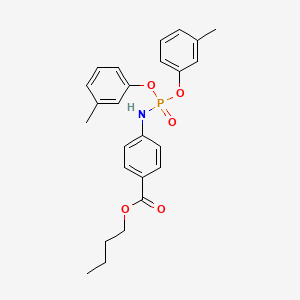 molecular formula C25H28NO5P B5223660 butyl 4-{[bis(3-methylphenoxy)phosphoryl]amino}benzoate 