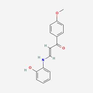 molecular formula C16H15NO3 B5223669 3-[(2-hydroxyphenyl)amino]-1-(4-methoxyphenyl)-2-propen-1-one 