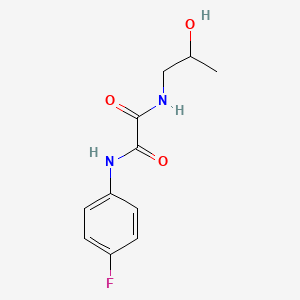 molecular formula C11H13FN2O3 B5223679 N-(4-fluorophenyl)-N'-(2-hydroxypropyl)ethanediamide 