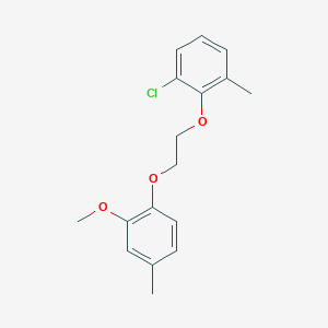 molecular formula C17H19ClO3 B5223685 1-chloro-2-[2-(2-methoxy-4-methylphenoxy)ethoxy]-3-methylbenzene 