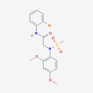 molecular formula C17H19BrN2O5S B5223694 N~1~-(2-bromophenyl)-N~2~-(2,4-dimethoxyphenyl)-N~2~-(methylsulfonyl)glycinamide 