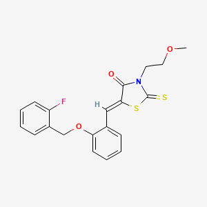 5-{2-[(2-fluorobenzyl)oxy]benzylidene}-3-(2-methoxyethyl)-2-thioxo-1,3-thiazolidin-4-one