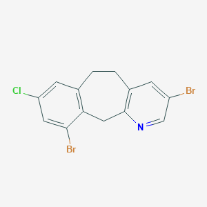 molecular formula C14H10Br2ClN B052237 3,10-二溴-8-氯-6,11-二氢-5H-苯并[5,6]环庚[1,2-b]吡啶 CAS No. 272107-22-9
