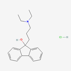 molecular formula C20H26ClNO B5223703 9-[3-(diethylamino)propyl]-9H-fluoren-9-ol hydrochloride 