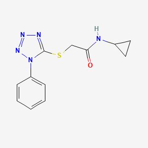molecular formula C12H13N5OS B5223740 N-cyclopropyl-2-[(1-phenyl-1H-tetrazol-5-yl)thio]acetamide 