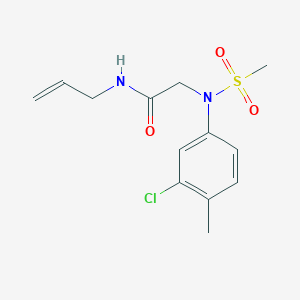 molecular formula C13H17ClN2O3S B5223803 N~1~-allyl-N~2~-(3-chloro-4-methylphenyl)-N~2~-(methylsulfonyl)glycinamide 