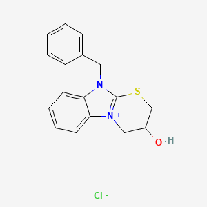 molecular formula C17H17ClN2OS B5223820 10-benzyl-3-hydroxy-3,4-dihydro-2H-[1,3]thiazino[3,2-a][3,1]benzimidazol-10-ium chloride 