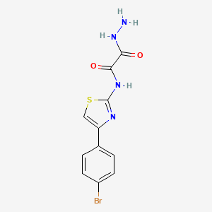 molecular formula C11H9BrN4O2S B5223823 N-[4-(4-bromophenyl)-1,3-thiazol-2-yl]-2-hydrazino-2-oxoacetamide CAS No. 329695-56-9