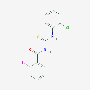 molecular formula C14H10ClIN2OS B5223831 N-{[(2-chlorophenyl)amino]carbonothioyl}-2-iodobenzamide 