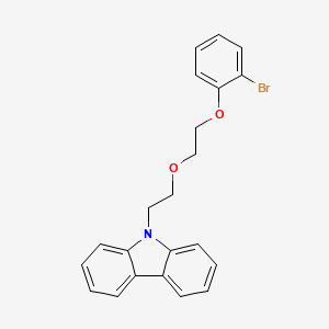 molecular formula C22H20BrNO2 B5223845 9-{2-[2-(2-bromophenoxy)ethoxy]ethyl}-9H-carbazole 