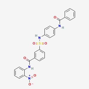 3-({[4-(benzoylamino)phenyl]amino}sulfonyl)-N-(2-nitrophenyl)benzamide