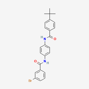 molecular formula C24H23BrN2O2 B5223887 3-bromo-N-{4-[(4-tert-butylbenzoyl)amino]phenyl}benzamide 