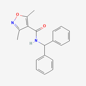 molecular formula C19H18N2O2 B5223909 N-(diphenylmethyl)-3,5-dimethyl-4-isoxazolecarboxamide 