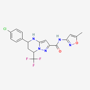 5-(4-chlorophenyl)-N-(5-methyl-3-isoxazolyl)-7-(trifluoromethyl)-4,5,6,7-tetrahydropyrazolo[1,5-a]pyrimidine-2-carboxamide