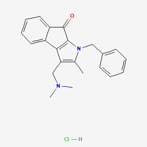 molecular formula C22H23ClN2O B5223919 1-benzyl-3-[(dimethylamino)methyl]-2-methylindeno[2,1-b]pyrrol-8(1H)-one hydrochloride 