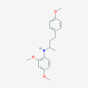 molecular formula C19H25NO3 B5223924 (2,4-dimethoxyphenyl)[3-(4-methoxyphenyl)-1-methylpropyl]amine 