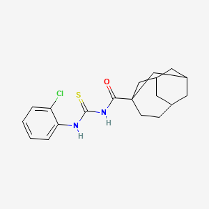 molecular formula C19H23ClN2OS B5223963 N-{[(2-chlorophenyl)amino]carbonothioyl}tricyclo[4.3.1.1~3,8~]undecane-3-carboxamide 