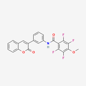 2,3,5,6-tetrafluoro-4-methoxy-N-[3-(2-oxo-2H-chromen-3-yl)phenyl]benzamide