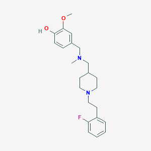 4-{[({1-[2-(2-fluorophenyl)ethyl]-4-piperidinyl}methyl)(methyl)amino]methyl}-2-methoxyphenol