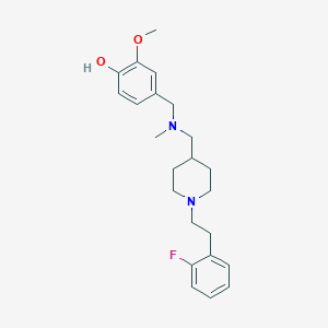 molecular formula C23H31FN2O2 B5223991 4-{[({1-[2-(2-fluorophenyl)ethyl]-4-piperidinyl}methyl)(methyl)amino]methyl}-2-methoxyphenol 