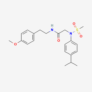 molecular formula C21H28N2O4S B5223998 N~2~-(4-isopropylphenyl)-N~1~-[2-(4-methoxyphenyl)ethyl]-N~2~-(methylsulfonyl)glycinamide CAS No. 428493-93-0